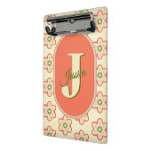 Maßgeschneiderte, moderne Retro-Monogram-Mini-Zwis Mini Klemmbrett (Gewinkelt2)