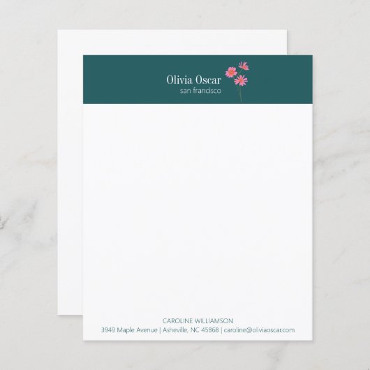 Maßgeschneiderte moderne rosa Aquamarine Blume Bus (Vorne/Hinten)