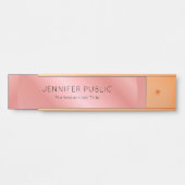 Maßgeschneiderte moderne Rose Gold Elegante Vorlag Türschild (Vorderseite )