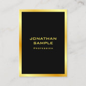 Maßgeschneiderte, moderne Schwarz- und Goldvorlage Visitenkarte (Vorderseite)