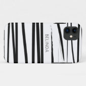 Maßgeschneiderte, moderne Schwarz-Weiß-Linien Abst Case-Mate iPhone Hülle (Rückseite (Horizontal))