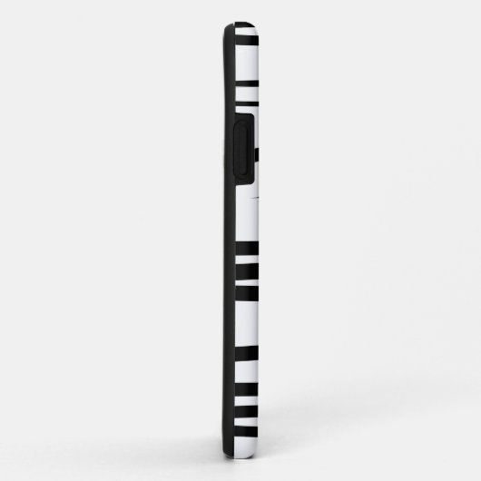 Maßgeschneiderte, moderne Schwarz-Weiß-Linien Abst Case-Mate iPhone Hülle (Hinten/Rechts)