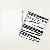 Maßgeschneiderte, moderne Schwarz-Weiß-Linien Abst Planer (Anzeige)