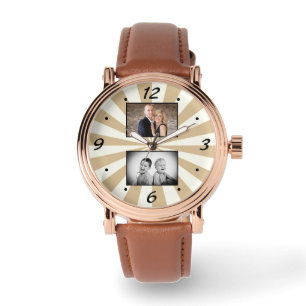 Maßgeschneiderte, moderne Sun Beam 2. FotoCollage Armbanduhr