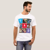 Maßgeschneiderte, moderne Typografie Vater FotoCol T-Shirt (Vorne ganz)
