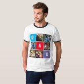 Maßgeschneiderte, moderne Typografie Vater FotoCol T-Shirt (Vorne ganz)