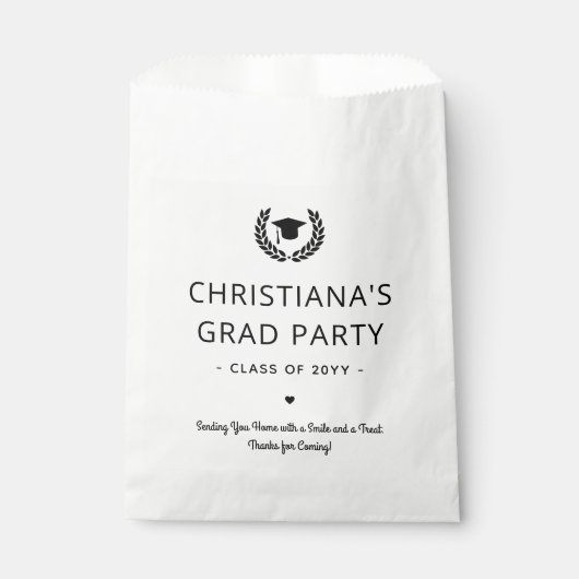 Maßgeschneiderte, moderne und Minimalistische Grad Geschenktütchen (Vorderseite)
