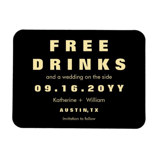 Maßgeschneiderte moderne und sonnige Getränke Save Magnet (Horizontal)