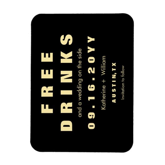 Maßgeschneiderte moderne und sonnige Getränke Save Magnet (Vertikal)