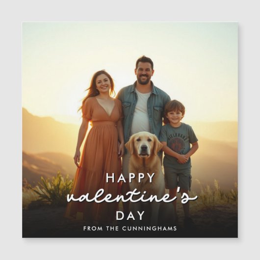 Maßgeschneiderte, moderne Valentinstag Foto Magnet (Vorderseite)