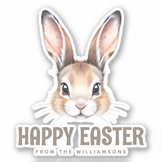 Maßgeschneiderte, moderne Wasserfarbe Niedlich Ost Aufkleber (Vorderseite)