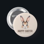 Maßgeschneiderte, moderne Wasserfarbe Niedlich Ost Button<br><div class="desc">Custom Modern Wasserfarbe Niedlich Ostern Osterhase Grüße und Geschenke</div>