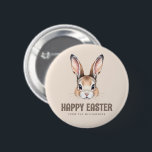Maßgeschneiderte, moderne Wasserfarbe Niedlich Ost Button<br><div class="desc">Custom Modern Wasserfarbe Niedlich Ostern Osterhase Grüße und Geschenke</div>