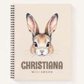 Maßgeschneiderte, moderne Wasserfarbe Niedlich Ost Notizblock (Vorderseite)