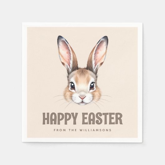 Maßgeschneiderte, moderne Wasserfarbe Niedlich Ost Serviette (Vorderseite)