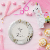 Maßgeschneiderte moderne, weiche, florale Hochzeit Pappteller (Party)