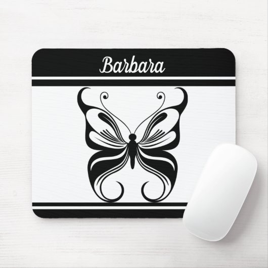 Maßgeschneiderte Monochrome-Butterfly-Mousepad Mousepad (Mit Mouse)