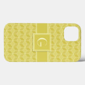 Maßgeschneiderte Monogram Gold gefärbte 3D-Würfel- Case-Mate iPhone Hülle (Rückseite (Horizontal))