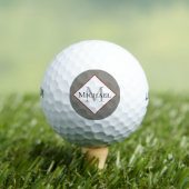 Maßgeschneiderte Monogram Gray Red Golf Balls Golfball (Insitu T-Shirt)