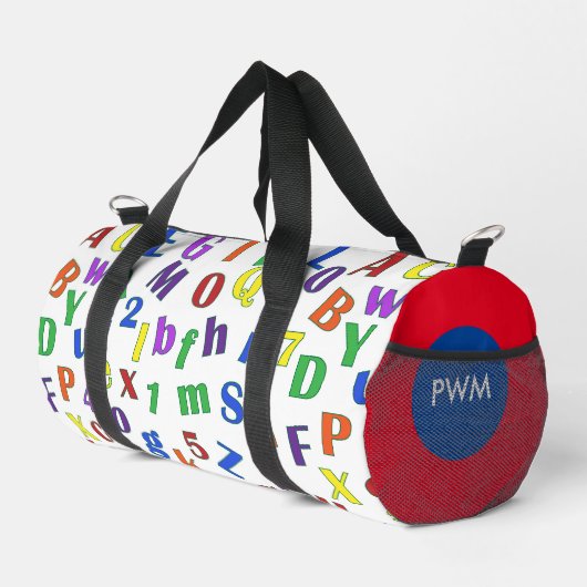 Maßgeschneiderte Monogram Kids Back to School Duff Duffle Bag (Rechte Ecke)