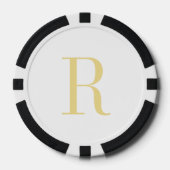Maßgeschneiderte Monogram Poker Chips für Vater Gr (Vorderseite)