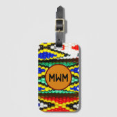 Maßgeschneiderte Monogram Südwest Style Gepäckmark Gepäckanhänger (Vorderseite Vertikal)