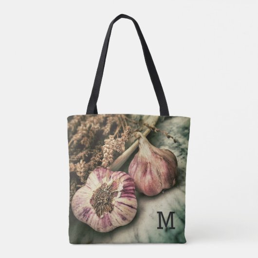 Maßgeschneiderte Monogramm-Beutel für Knoblauch/Fe Tasche (Rückseite)