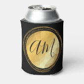 Maßgeschneiderte Monogramm-Buchstaben aus Edelmeta Dosenkühler (Kanne Rückseite)