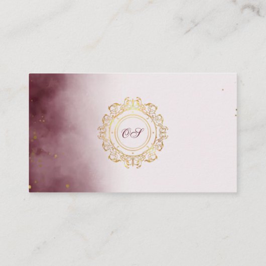 Maßgeschneiderte Monogramm-Elegante Visitenkarten  Visitenkarte (Rückseite)