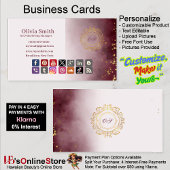 Maßgeschneiderte Monogramm-Elegante Visitenkarten Visitenkarte