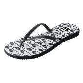 Maßgeschneiderte Monogramm-Flip-Flops mit Schwimmb Badesandalen (Schrägansicht)