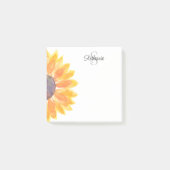 Maßgeschneiderte Monogramm-Floral Post-it Klebezettel (Vorderseite)