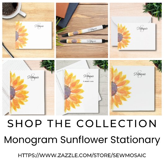 Maßgeschneiderte Monogramm-Floral Post-it Klebezettel