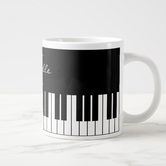 Maßgeschneiderte Monogramm große Jumbo-Tasse für P (Rechts)