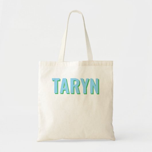 Maßgeschneiderte Monogramm-Leinwand Tasche, indivi Tragetasche (Vorne)