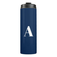 Maßgeschneiderte Monogramm Marine blau und weiß