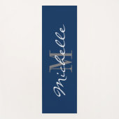 Maßgeschneiderte Monogramm Marineblau-Yogamat zum Yogamatte (Vorderseite)