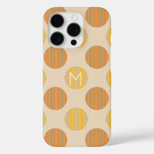 Maßgeschneiderte Monogramm-moderne Kreise iPhone 16 Pro Hülle