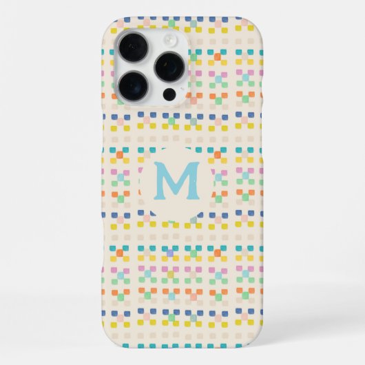 Maßgeschneiderte Monogramm Moderne Wasserfarbe Abs iPhone Hülle (Rückseite)