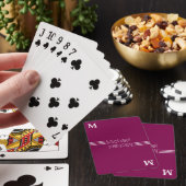 Maßgeschneiderte Monogramm - personalisierter Wein Spielkarten (In Situ)