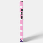 Maßgeschneiderte Monogramm-, Rosa-, Lila- und Weiß Case-Mate iPhone Hülle (Rückseite / Links)