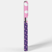 Maßgeschneiderte Monogramm-, Rosa-, Lila- und Weiß Case-Mate iPhone Hülle (Rückseite / Rechts)