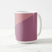 Maßgeschneiderte Monogramm-Tasse, moderne rosa tri Kaffeetasse (VorderseiteRechts)