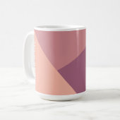 Maßgeschneiderte Monogramm-Tasse, moderne rosa tri Kaffeetasse (Vorderseite Links)