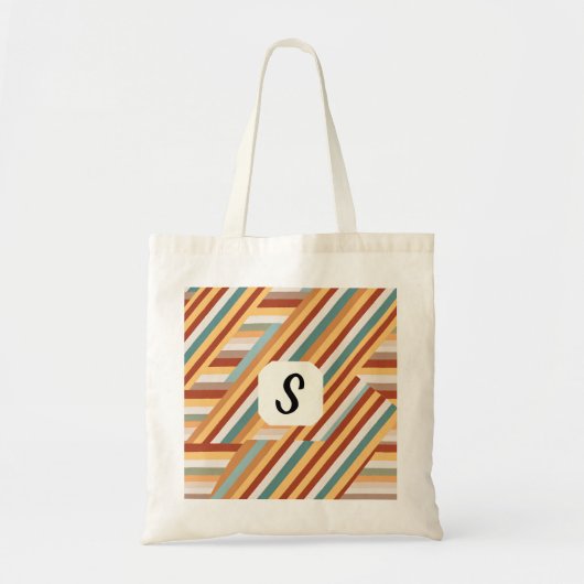 Maßgeschneiderte Monogramm Totbeutel | Moderner Re Tragetasche (Vorne)