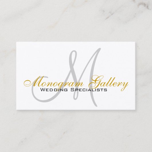 Maßgeschneiderte Monogramm-Visitenkarten Visitenkarte (Vorderseite)