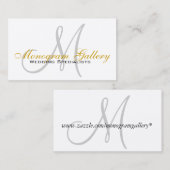 Maßgeschneiderte Monogramm-Visitenkarten Visitenkarte (Vorne/Hinten)
