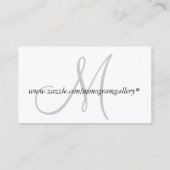 Maßgeschneiderte Monogramm-Visitenkarten Visitenkarte (Rückseite)