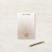 Maßgeschneiderte Monogramm-Vorlage Post-it Klebezettel (Auf Schreibtisch)