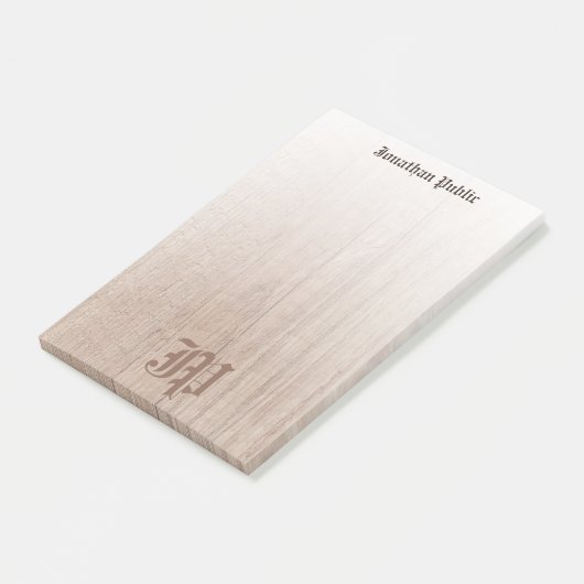 Maßgeschneiderte Monogramm-Vorlage Post-it Klebezettel (angewinkelt)